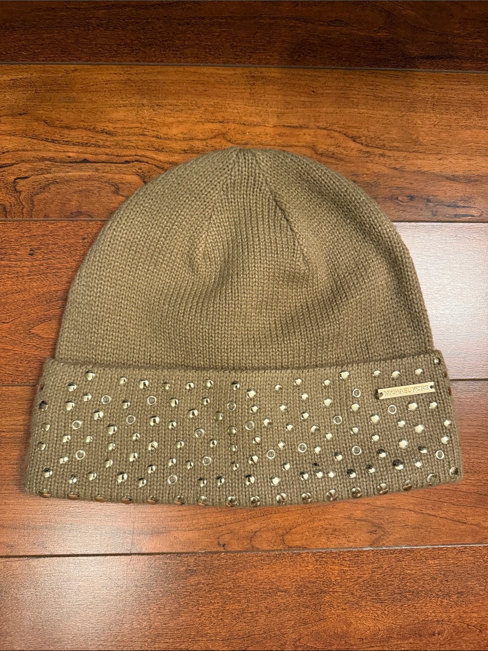 Michael Kors Studded Knit Beanie - Brown/Tan - brand new, never worn